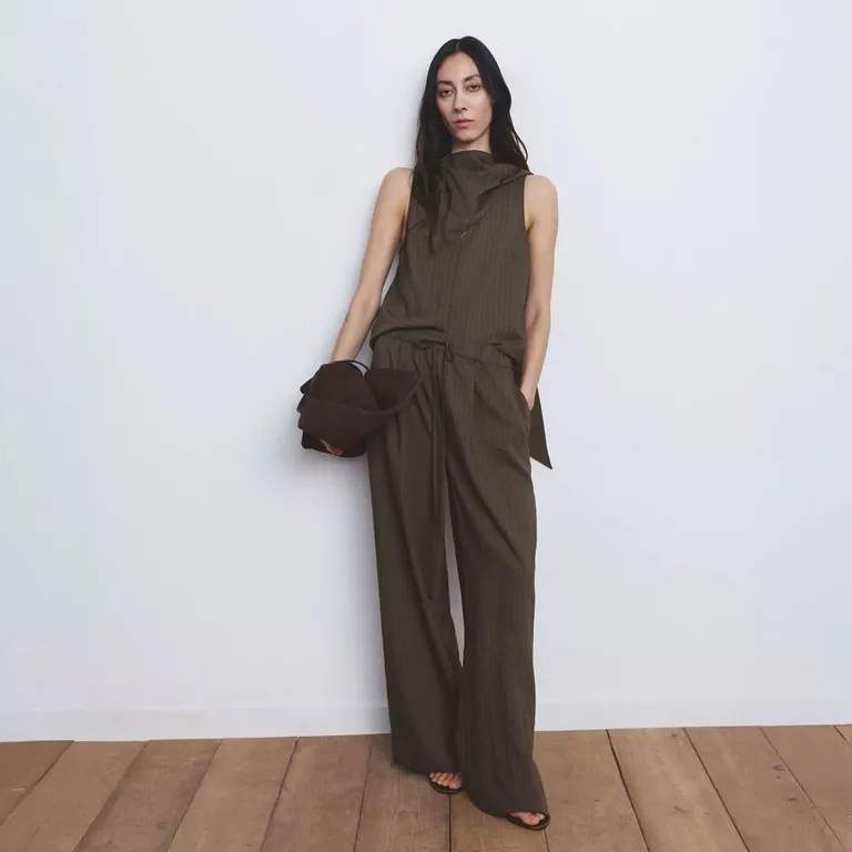 Pantalón Recto Rayas Mujer