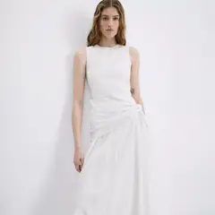 MANGO - Vestido Evasé Pañuelo Mujer