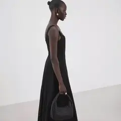 MANGO - Vestido Evasé Calados Bordados Mujer