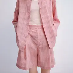 MANGO - Bermudas Rectas Raya Diplomática Mujer