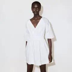 MANGO - Vestido Corto Bordado Mujer