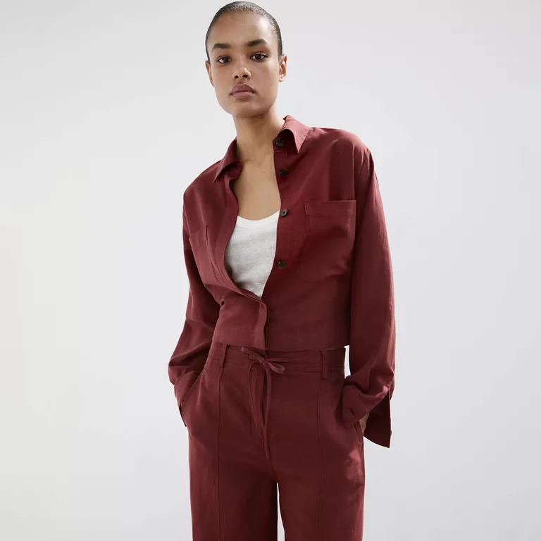 Chaqueta Lyocell Bolsillos Mujer