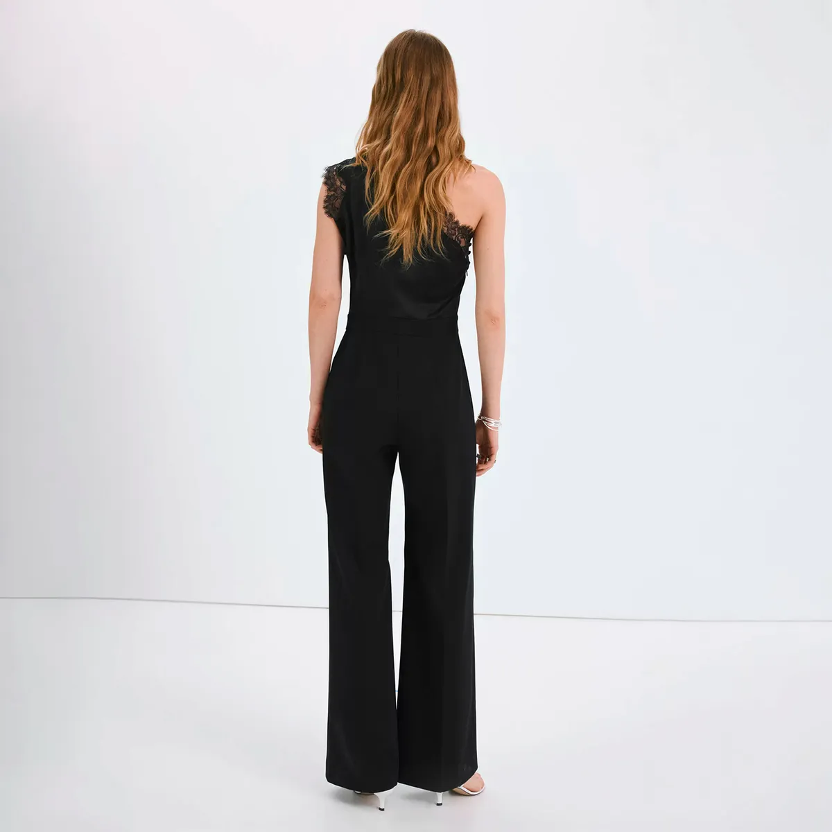 MANGO - Enterito Encaje Tejido Combinado Mujer Mango