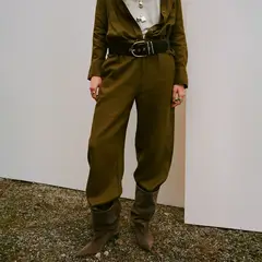 MANGO - Pantalón Recto Lino Mujer