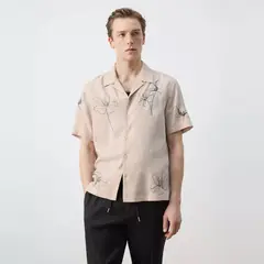 MANGO MAN - Camisa Detalles Bordados Regular Fit Hombre