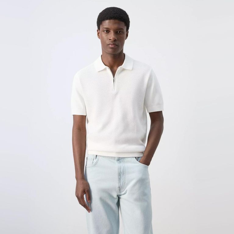 Polera Polo 100% Algodón Punto Estructura Hombre