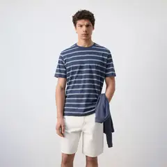 MANGO MAN - Polera Algodón Rayas Hombre