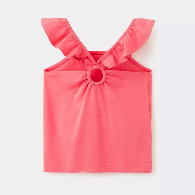 Polera Algodón Volantes Niña