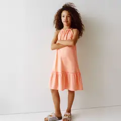 MANGO KIDS - Vestido Algodón Volantes Niña