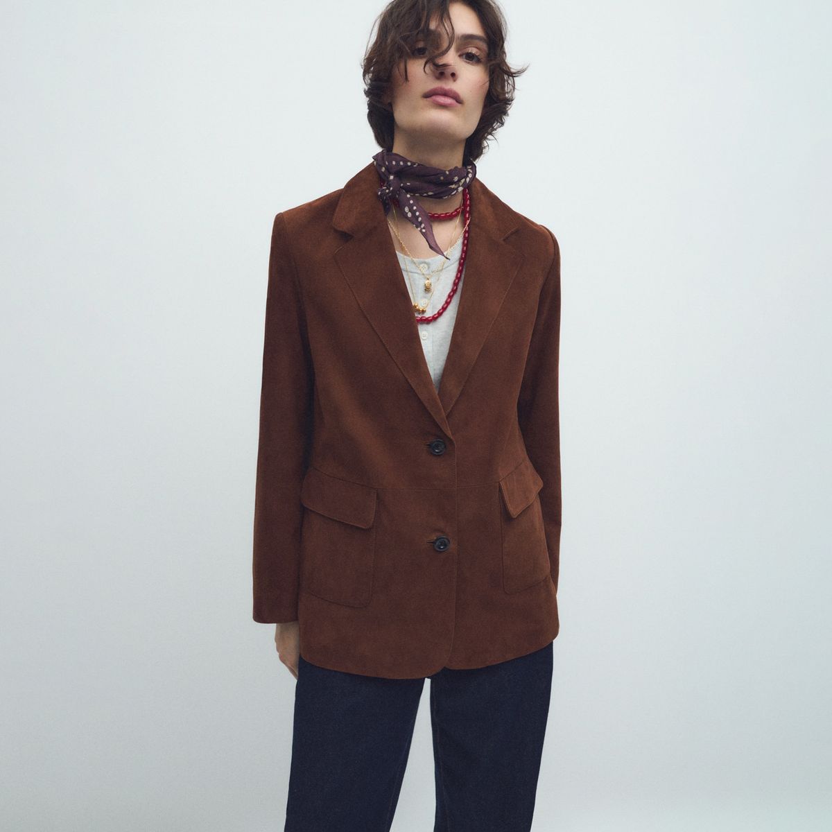 ESEOESE - Blazer Birkin 100% Cuero Mujer Eseoese