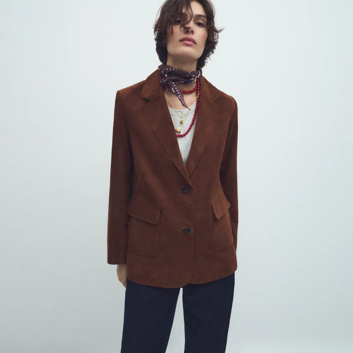 ESEOESE - Blazer Birkin 100% Cuero Mujer Eseoese