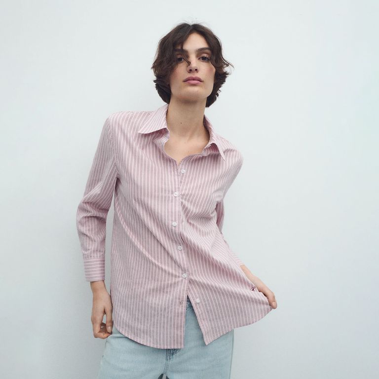 Blusa Rayas Algodón Mujer