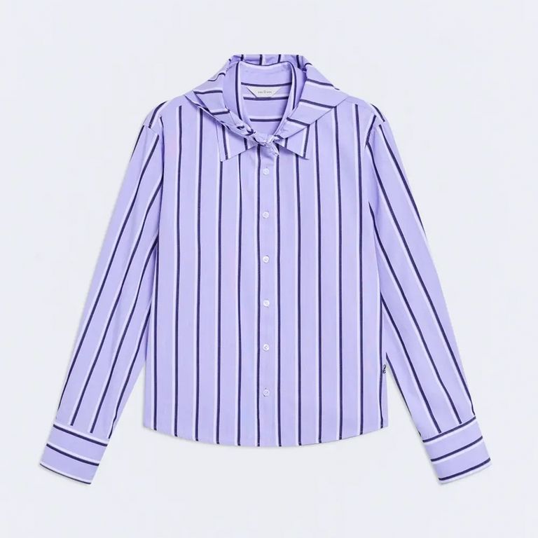 Blusa Rayas Pañuelo 100% Algodón Mujer