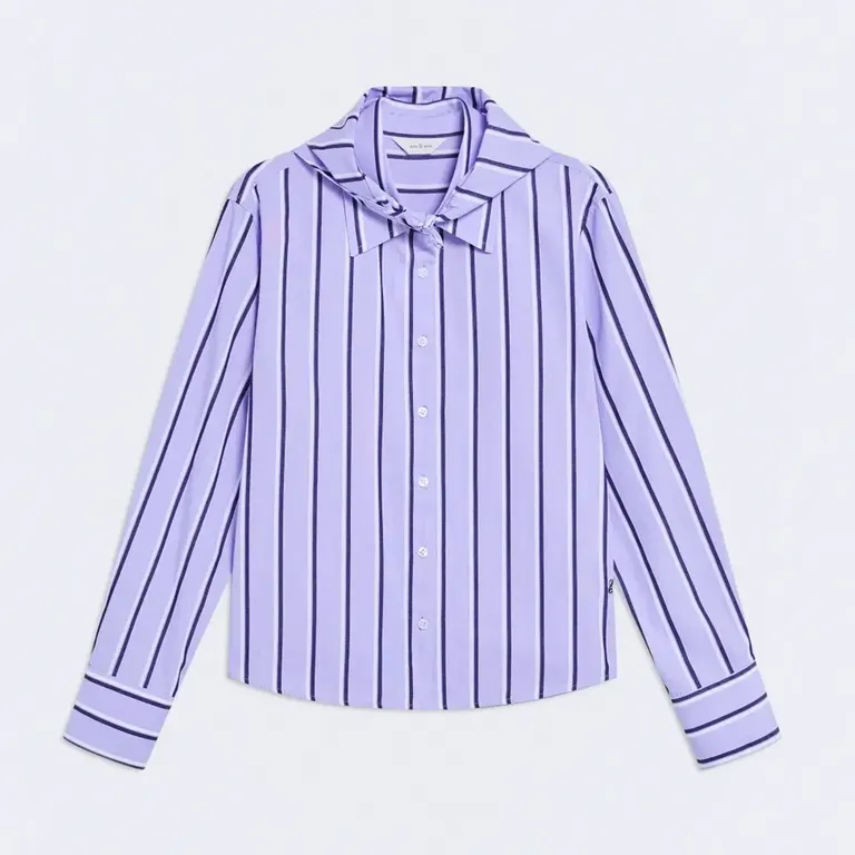 Blusa Rayas Pañuelo 100% Algodón Mujer