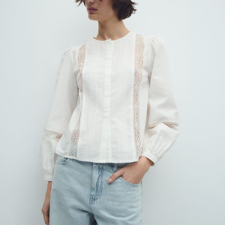 Blusa Bordados 100% Algodón Mujer