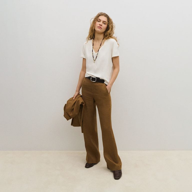 Pantalón 100% Lino Mujer