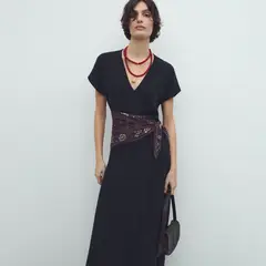ESEOESE - Vestido Largo Manga Corta Mujer