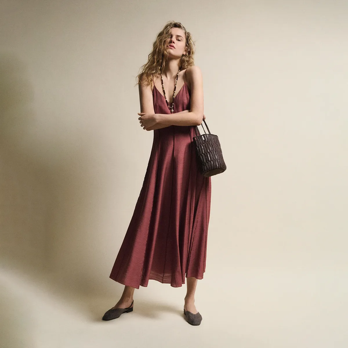 ESEOESE - Vestido Fluido Tirantes Mujer Eseoese