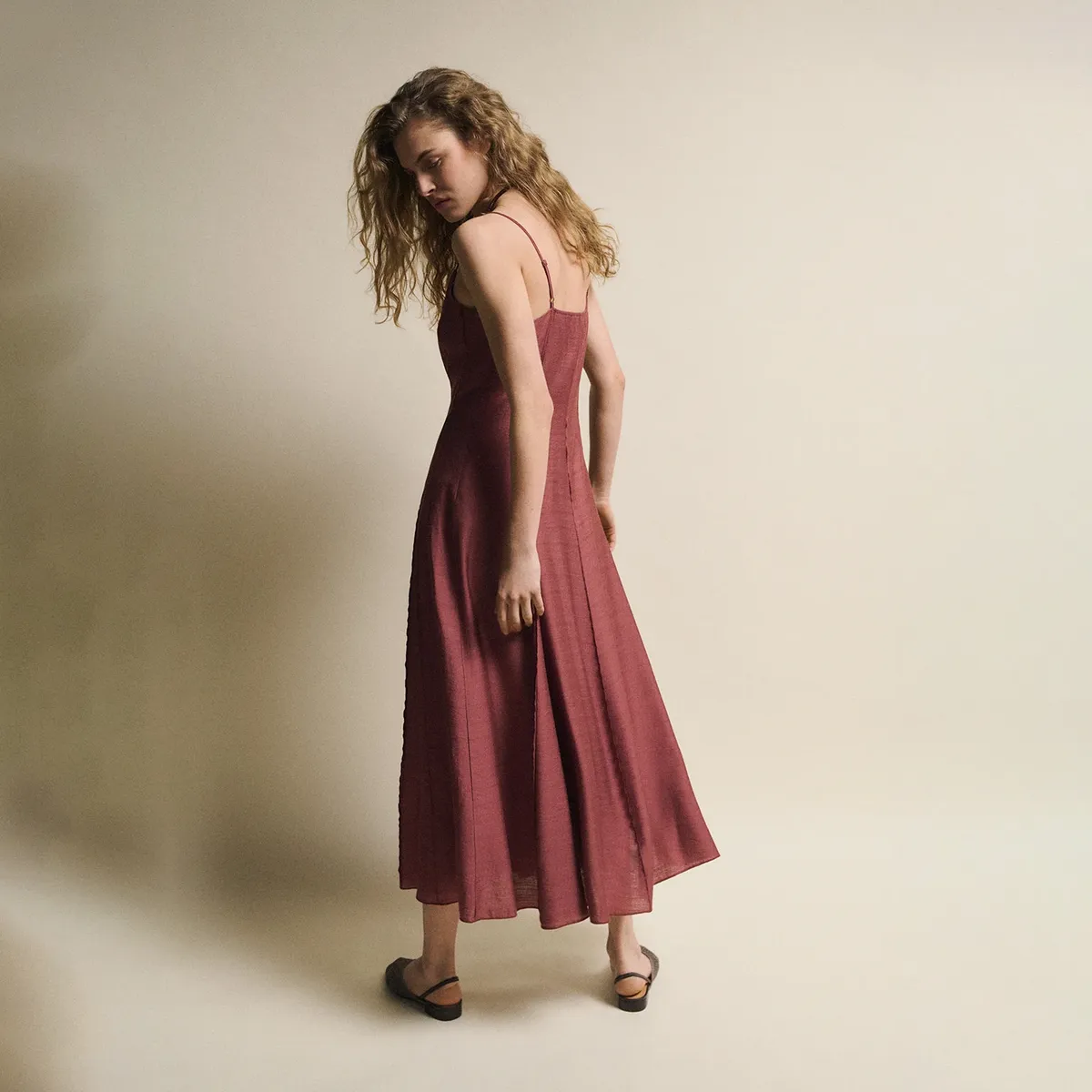 ESEOESE - Vestido Fluido Tirantes Mujer Eseoese