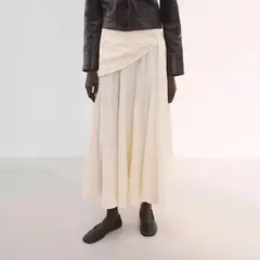MANGO - Falda Evasé Detalle Pañuelo Mujer