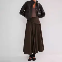 MANGO - Falda Evasé Detalle Pañuelo Mujer