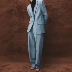MANGO - Pantalón Traje Raya Diplomática Mujer