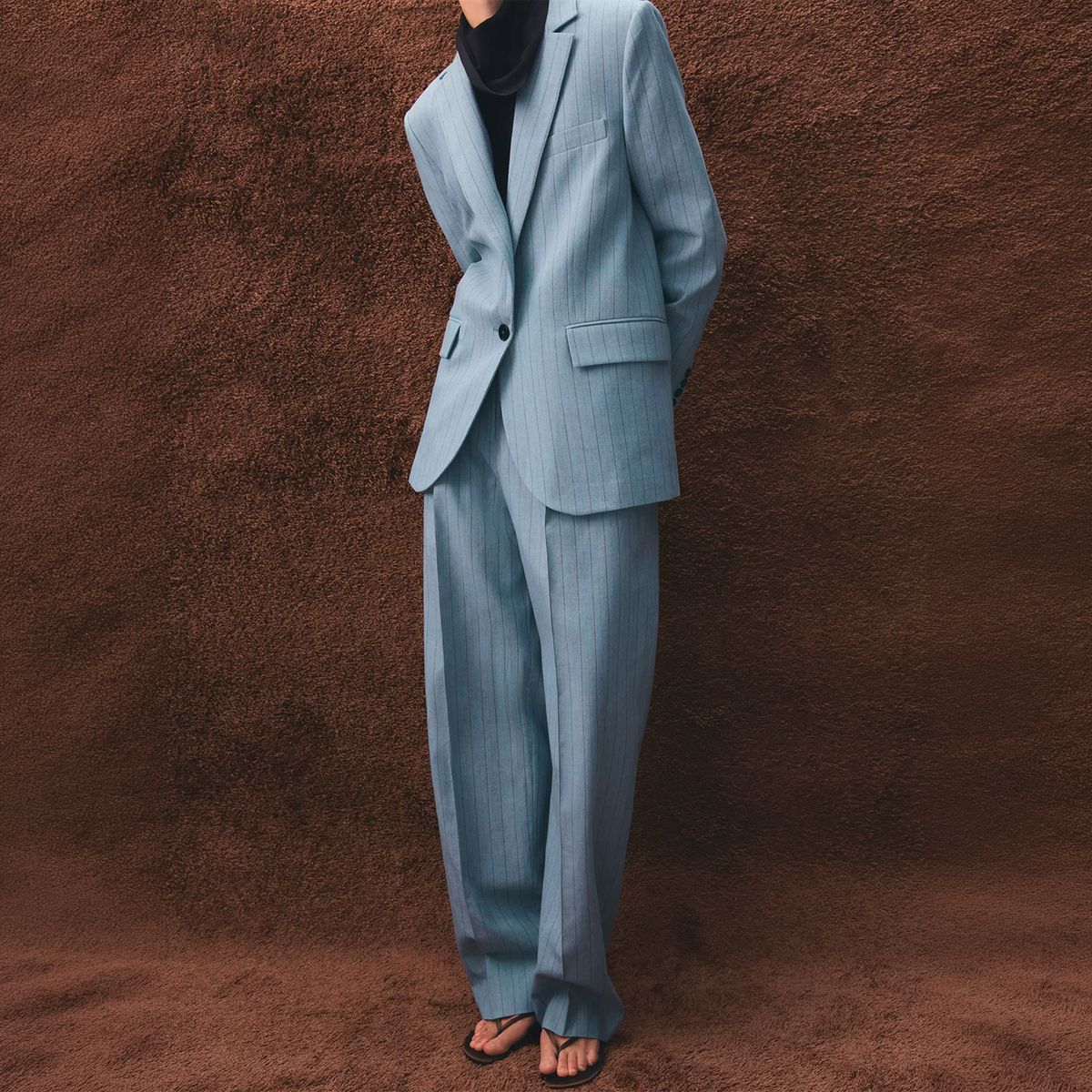 MANGO - Pantalón Traje Raya Diplomática Mujer Mango