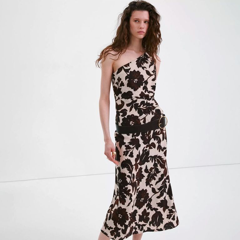 Vestido Asimétrico Estampado Floral Mujer
