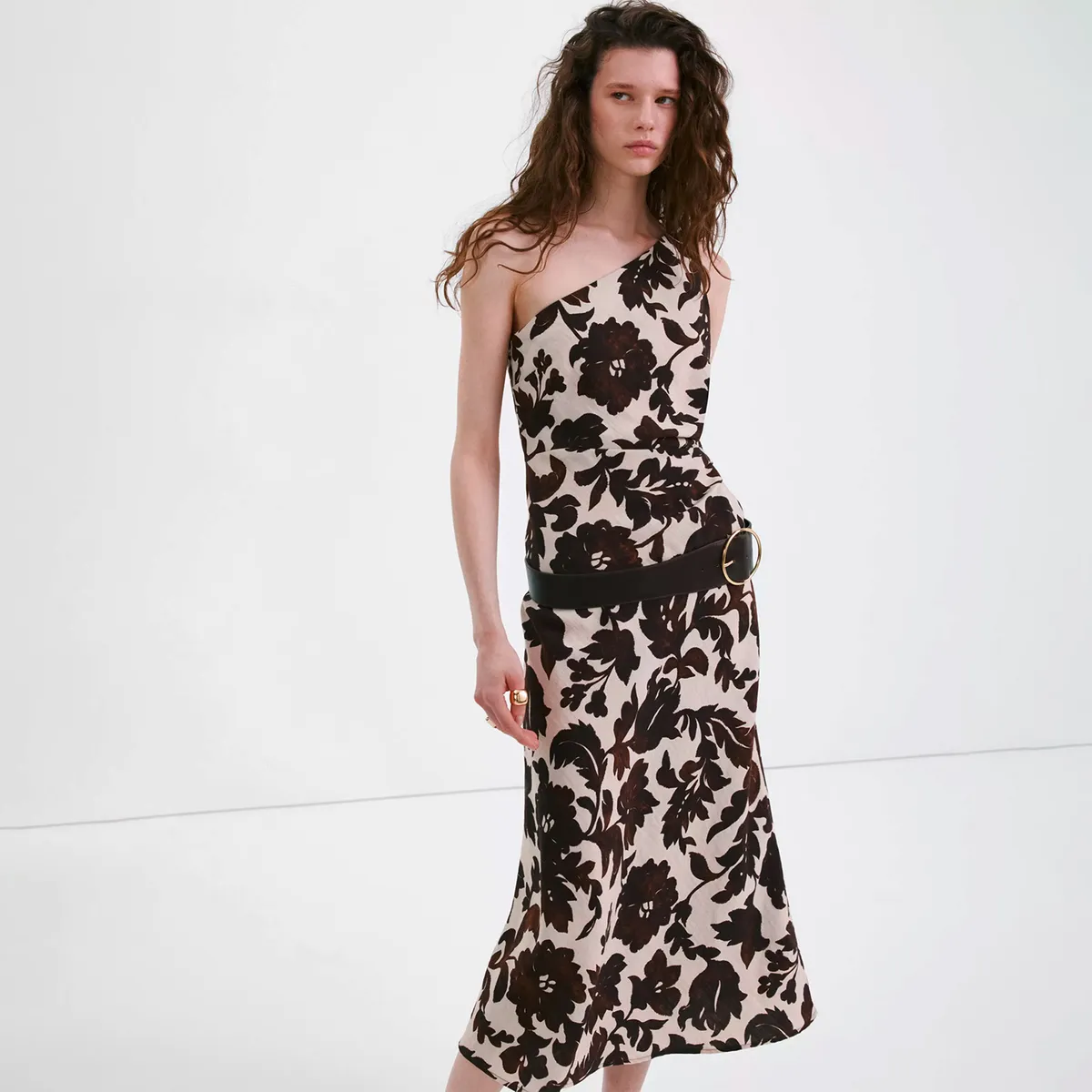MANGO - Vestido Asimétrico Estampado Floral Mujer Mango