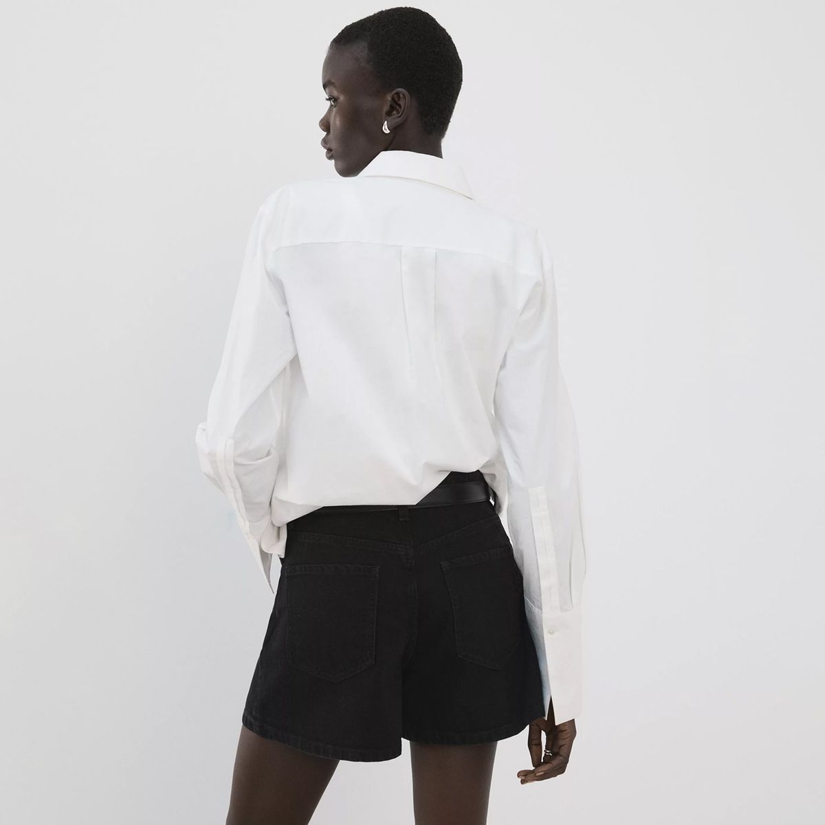 MANGO - Shorts Denim Rectos Tiro Medio Mujer Mango