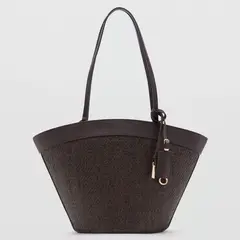MANGO - Capazo Fibra Natural Mujer