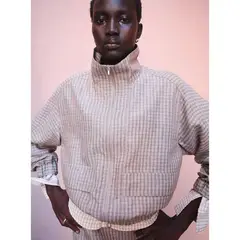MANGO - Chaqueta Bomber Cuadros Mujer