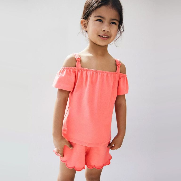 Polera Algodón Hombros Descubiertos Bebé Niña