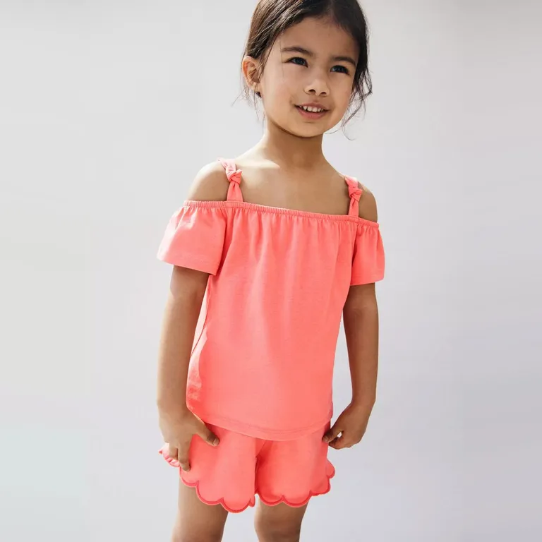 Polera Algodón Hombros Descubiertos Bebé Niña