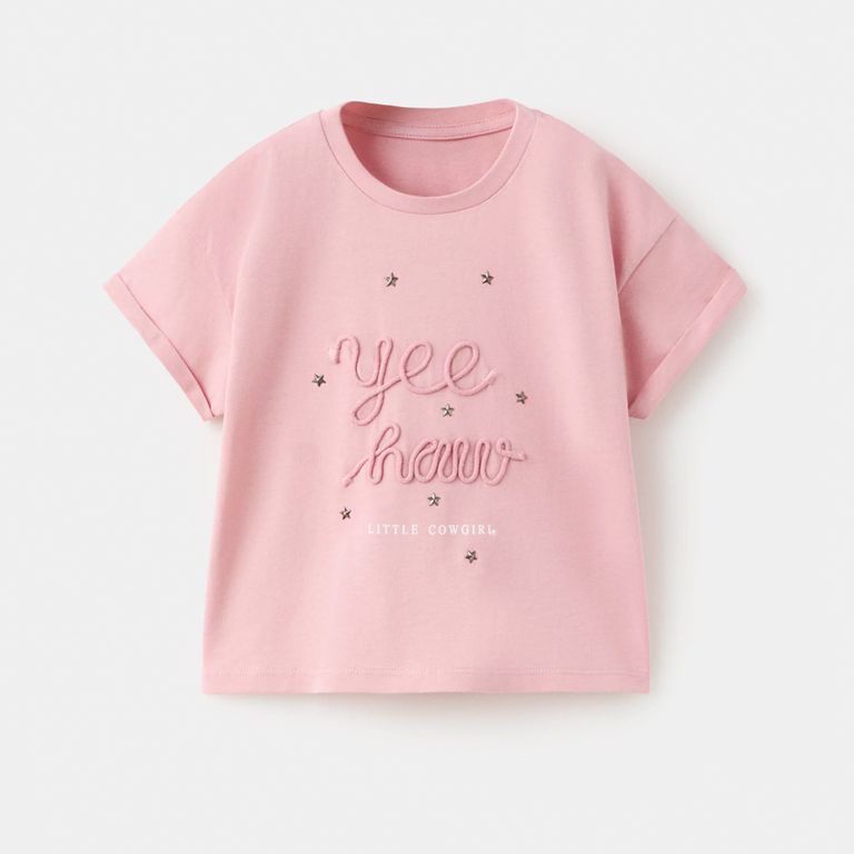 Polera Detalle Bordado Bebé Niña