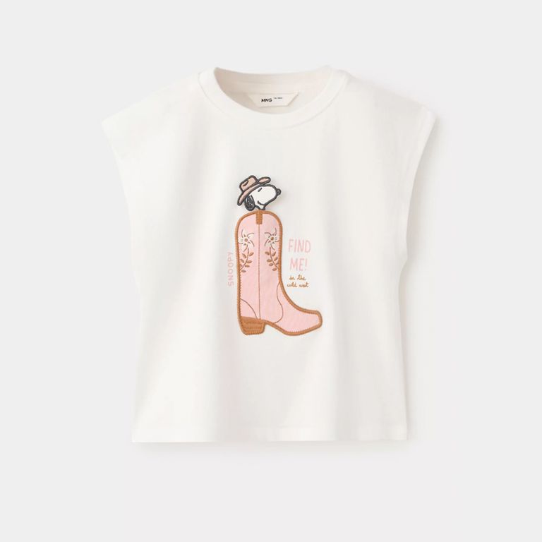Polera Bordados Snoopy Bebé Niña