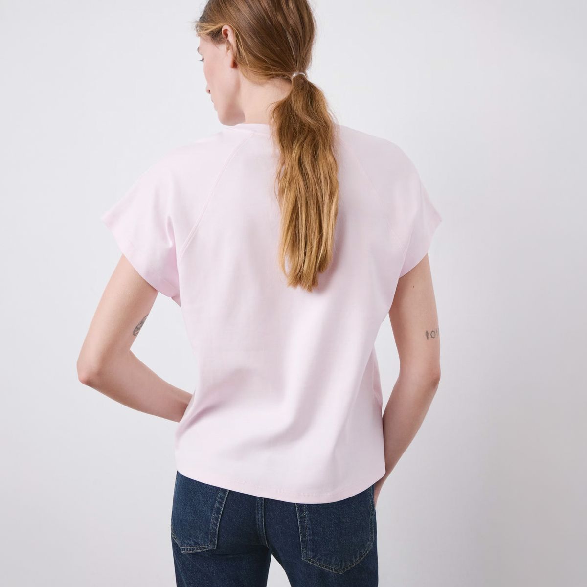 MANGO - Polera Algodón Manga Corta Mujer Mango