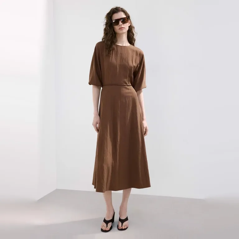 Vestido Lyocell Cinturón Mujer