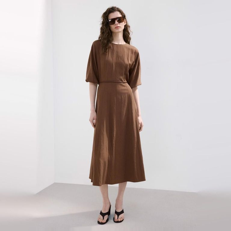 Vestido Lyocell Cinturón Mujer