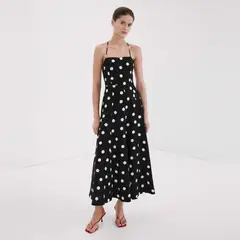 MANGO - Vestido Lyocell Lunares Mujer