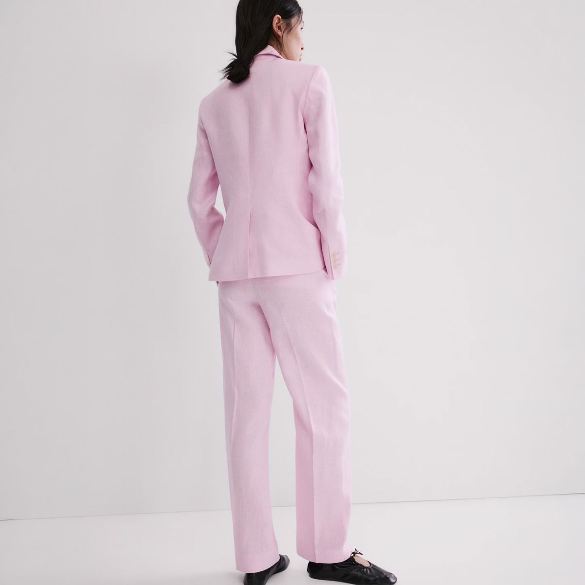 MANGO - Pantalón Traje Lino Mujer Mango