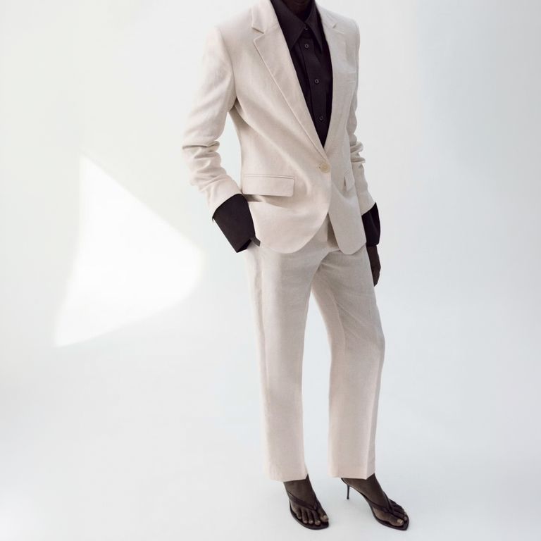 Pantalón Traje Lino Mujer