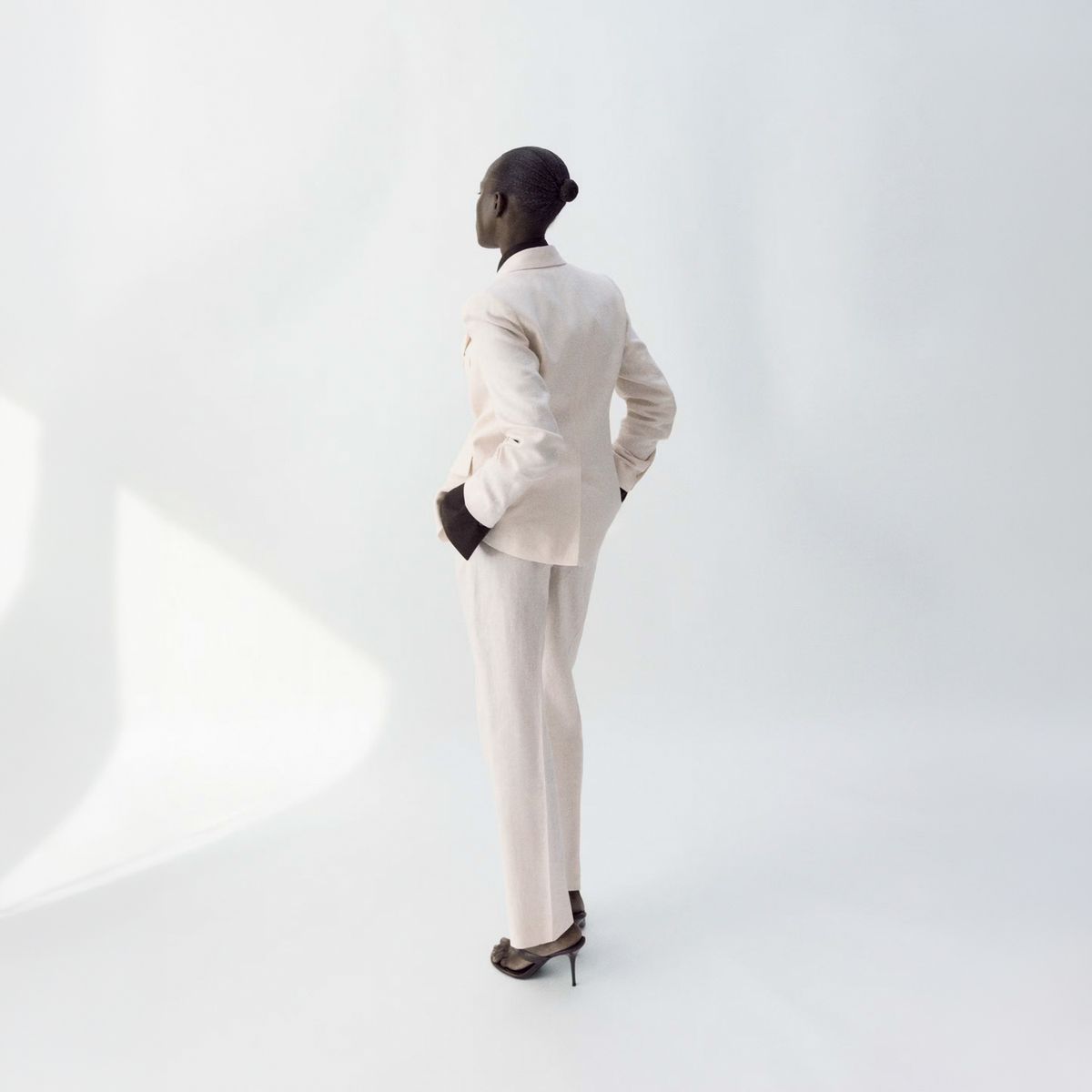 MANGO - Pantalón Traje Lino Mujer Mango