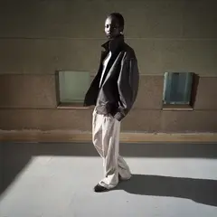MANGO - Pantalón Cuadros Pinzas Mujer