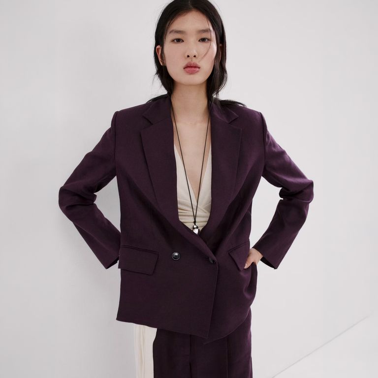 Blazer Traje Lino Mujer