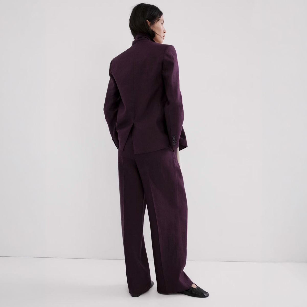 MANGO - Blazer Traje Lino Mujer Mango