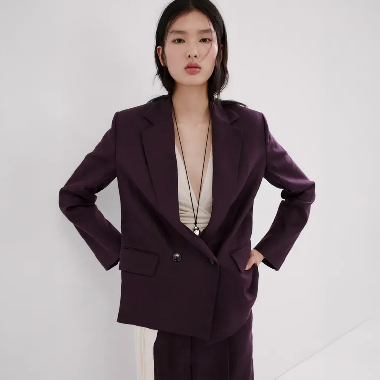 Blazer Traje Lino Mujer