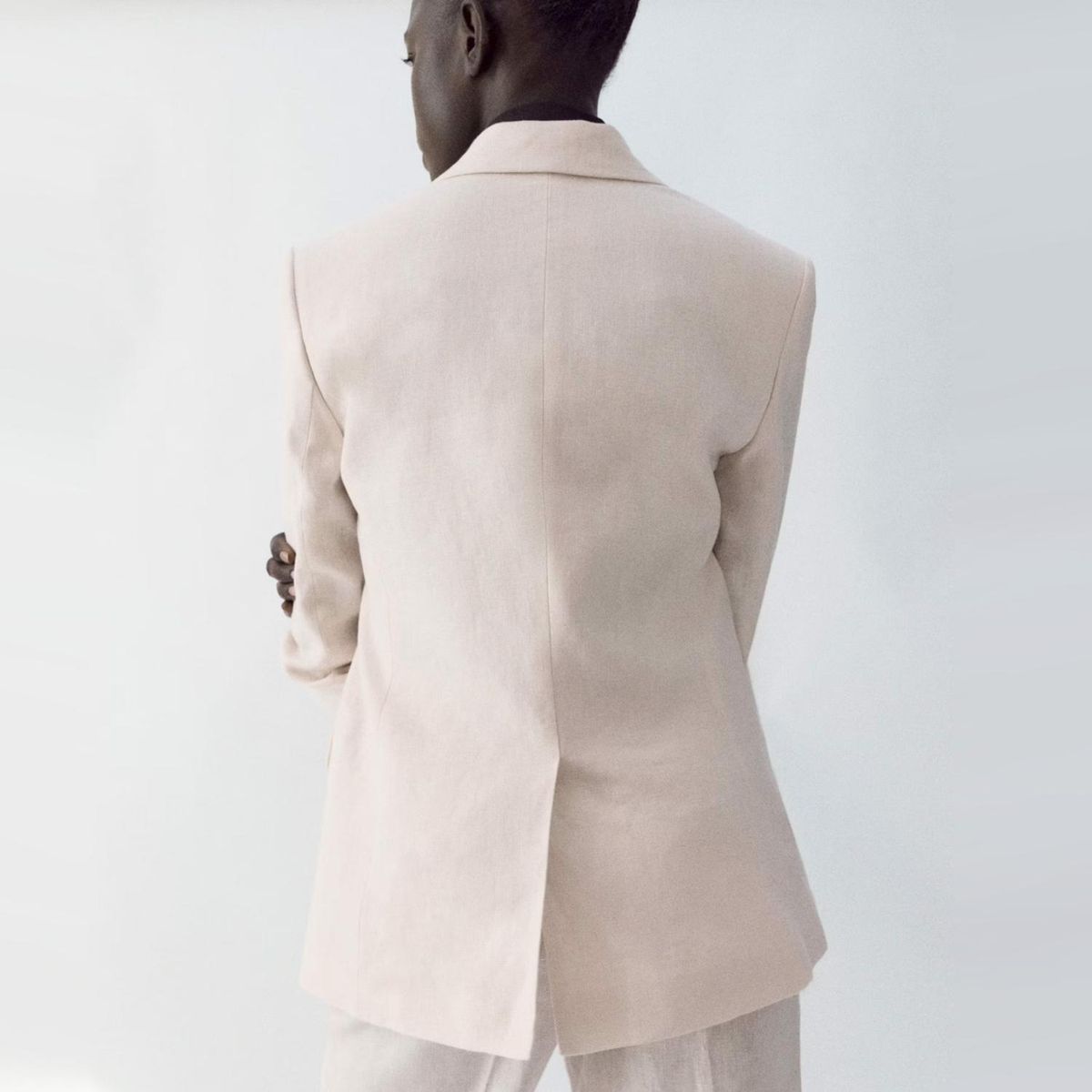 MANGO - Blazer Traje Lino Mujer Mango