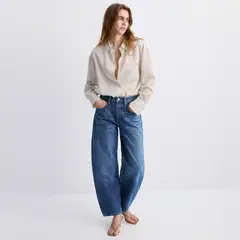 MANGO - Jeans Bet Balloon Tiro Alto Mujer