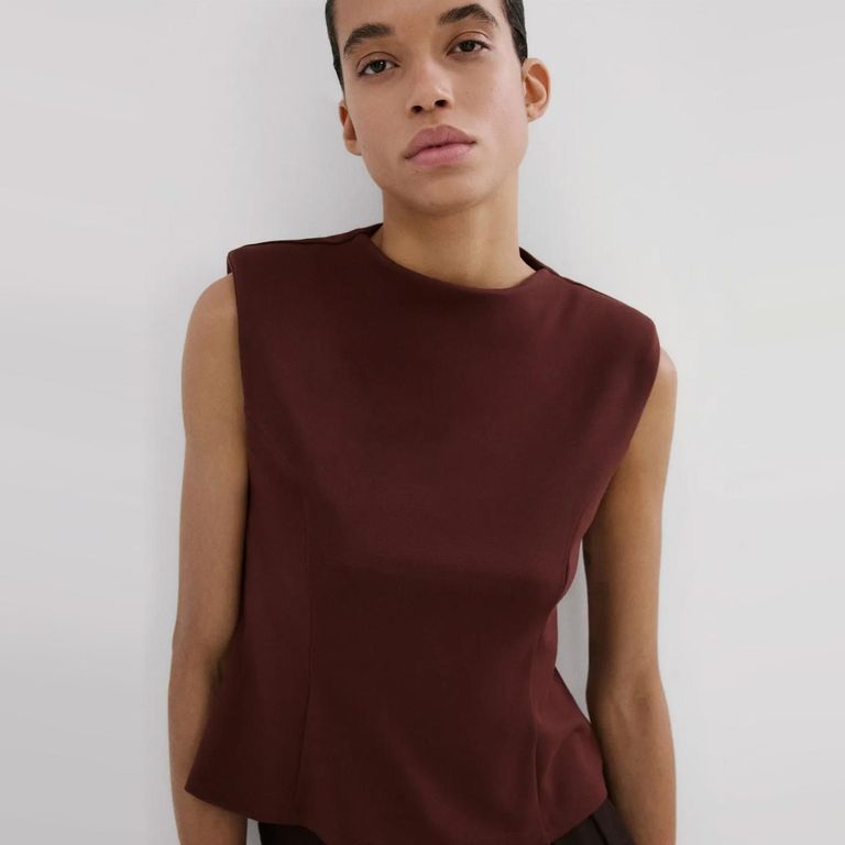 Polera Peplum Hombreras Mujer